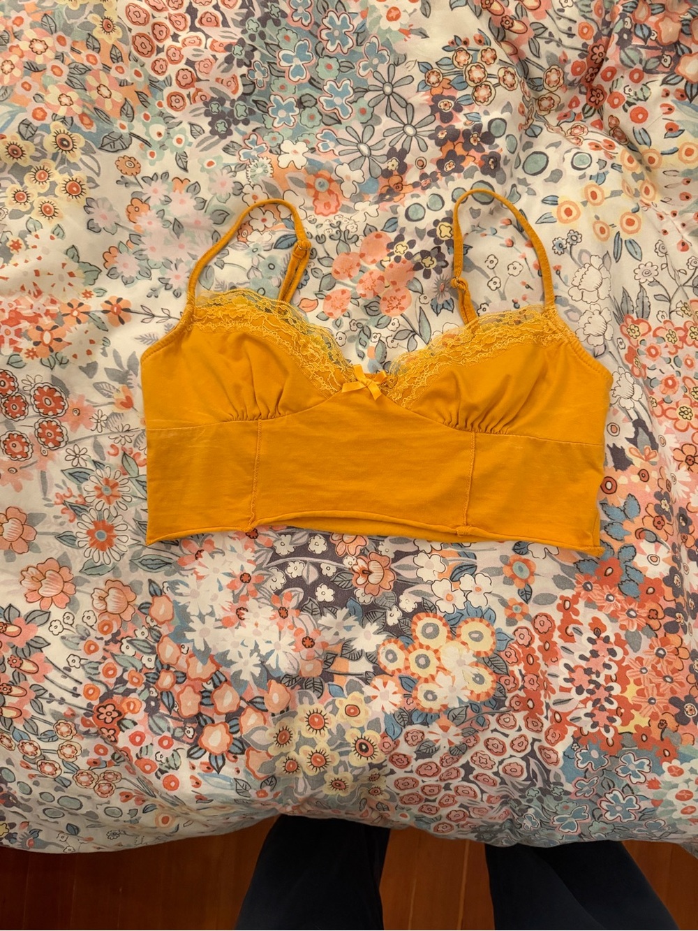 Mustard Yellow Lace Bralette top